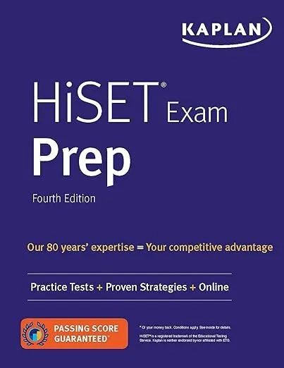 HiSET Exam Prep: Practice Tests + Proven Strategies + Online (Kaplan Test Prep)
