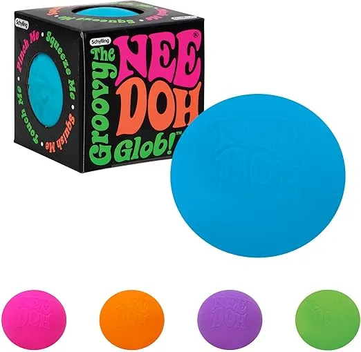 Schylling NeeDoh Original - Sensory Fidget Toy - Assorted Colors - Ages 3 to Adult , 1 Count ( Pack of 1)