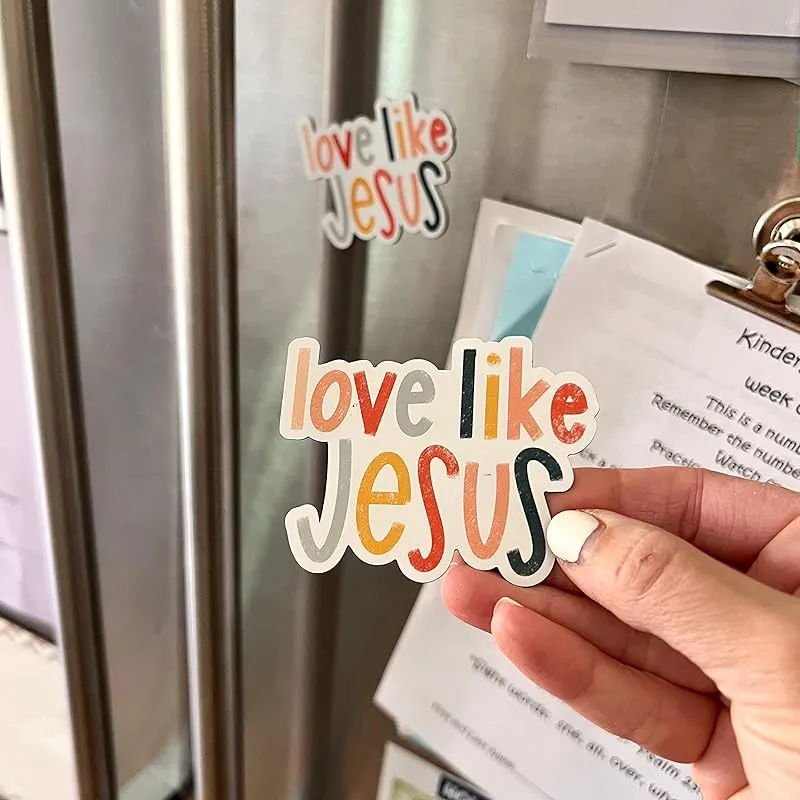 Christian magnets | Religious magnets | Christian faith fridge magnets | Bible verse quote magnets | Love like Jesus magnet