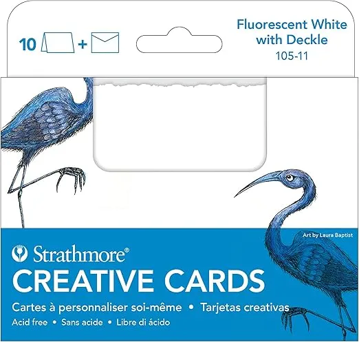 Strathmore Creative Cards, Palm Beach, 5x6.875 inches, 20 Pack, Envelopes Included - Blank Greeting Cards for Weddings, Events, Birthdays