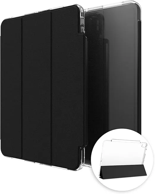 ZAGG Crystal Palace Folio iPad Air 11" (M2) Case - Ultra-Slim, Drop-Proof up to 6.5ft, Crystal Clear with Scratch-Resistant Surface, Integrated Non-Magnetic Foldable Stand, 56% Recycled Material