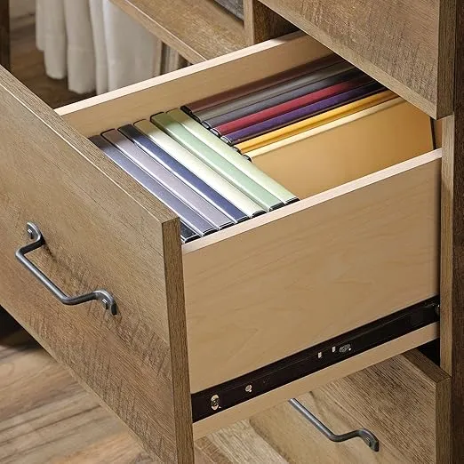 Sauder Costa Book Shelf Hutch for Library Base, in Chalked Chestnut