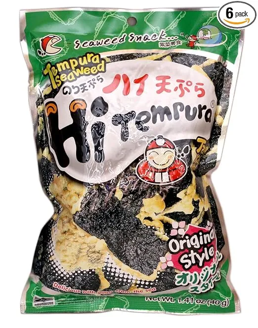 Hi Termpura (Tempura Seaweed Original) - 1.41oz (Pack of 6)