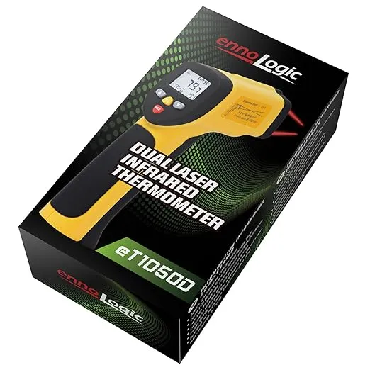 Temperature Gun (NOT for Body Temp) - Accurate High Temperature Dual Laser Infrared Thermometer -58°F to 1922°F - Digital Surface IR Thermometer eT1050D