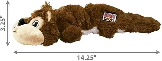 KONG - Scrunch Knots Squirrel - Internal Knotted Ropes and Minimal Stuffing for Less Mess - For Medium/Large Dogs