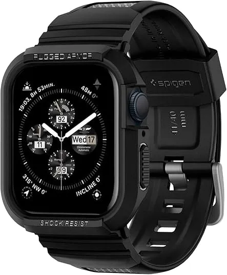 Spigen Rugged Armor Pro Designed for Apple Watch Case with Band Series 9/8/SE2/7/6/SE/5/4 41mm/40mm