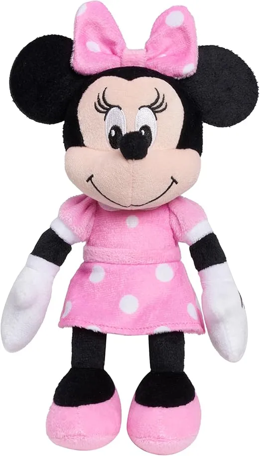 Disney Junior Mickey Mouse Bean Plush Minnie Mouse Stuffed Animal, Kids Toys for Ages 2 Up by Just Play