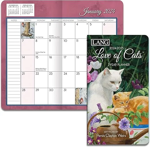 LANG Love Of Cats 2024 Two Year Planner (24991071074)