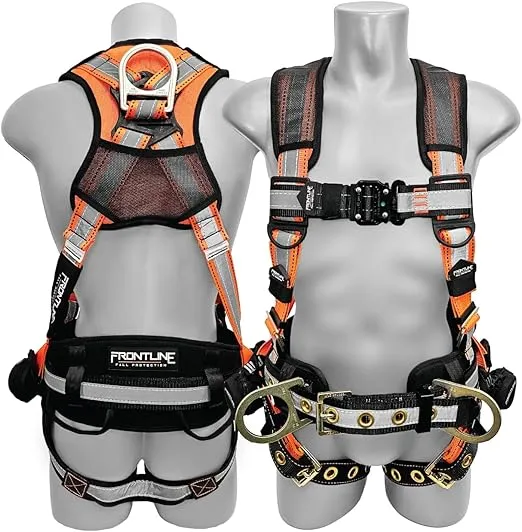FRONTLINE FALL PROTECTION Harnesses + D-Ring+ Multiple Styles + OSHA and ANSI compliant