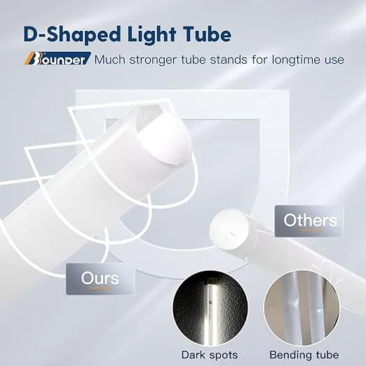 Bbounder 12 Pack Linkable LED Utility Shop Light, 4400 LM, 6500K Cool Daylight, 4 FT, 48 Inch Integrated Fixture for Garage, 40W Equivalent 250W, Surface + Suspension Mount, White