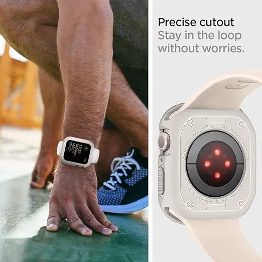 Spigen Rugged Armor Designed for Apple Watch Case Series 9/8/SE2/7/6/SE/5/4 45mm/44mm - Dune Beige