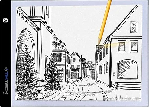 A4 Ultra-Thin Portable LED Light Box Tracer w 3 Level Brightness USB Power Cable Dimmable Brightness Artcraft Tracing Light Pad for Drawing, Sketching, Animation, 5D Diamond Painting (A4)