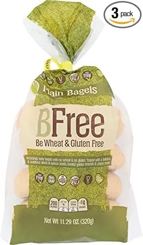 Bfree Gluten Free Plain Bagels, Vegan, Egg Free, Soy Free, Nut Free, Dairy Free, Kosher 11.29 Oz (Pack Of 3)