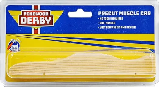 Boy Scouts of America Official Pinewood Derby Car Kit - Precut Muscle Car