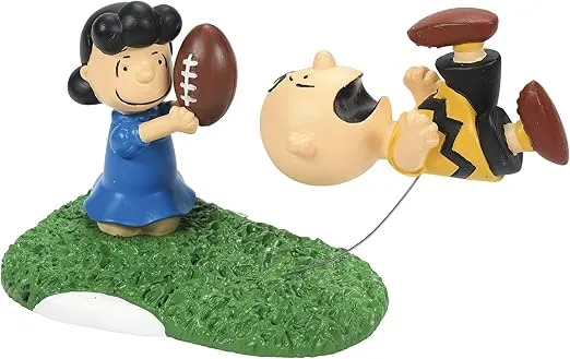 Department 56 Peanuts Village Accessories Lucy and Charlie Brown a Fall Tradition Figurine, 2.375 Inch, Multicolor