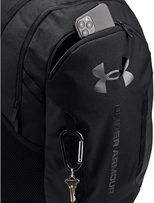 Under Armour Unisex-Adult Hustle 6.0 Backpack, (003) Black/Black/Black, One Size Fits Most