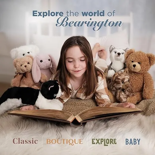 Bearington Collection Baby Touchdown, 5.5 Inch Plush Stuffed Baby Football Soft Ring Rattle