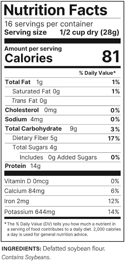 Plant Basics - Hearty Plant Protein - Unflavored Chunks, 1 lb, Non-GMO, Gluten Free, Low Fat, Low Sodium, Vegan, Meat Substitute