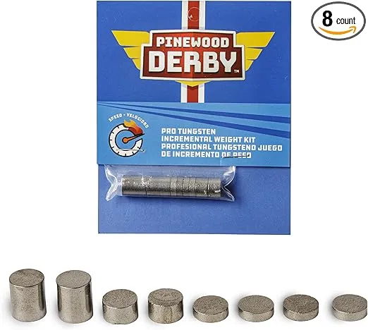 Pinewood Derby Tungsten Weight Kit