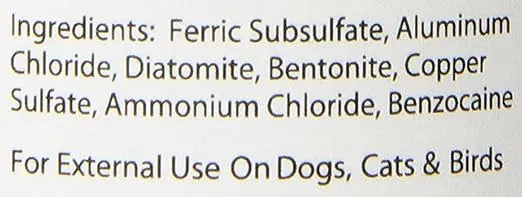 Miracle Care Kwik Stop Styptic Powder For Dogs, Cats, and Birds, Fast-Acting Blood Stop Powder For Pets, Quick Stop Bleeding Powder For Dog Nail Clipping, Minor Cuts, Grooming, 1.5 oz.