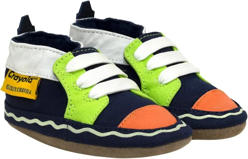 Robeez Baby Boys and Unisex Soft Soles Slip-Resistant Crib Shoes Slippers for Infant and Toddler, 0-24 Months