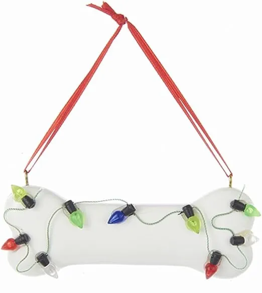 Dog Bone With C7 Lights Ornament For Personalization