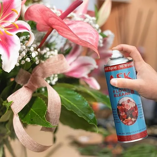 Silk Flower Cleaner Spray for Artificial Plant & Flowers - Dust Remover Aerosol Spray for Fake Plants,Leaves & Décor - Artificial Plant Cleaner Spray No Wipe Finish, Silk Plant Cleaner Spray
