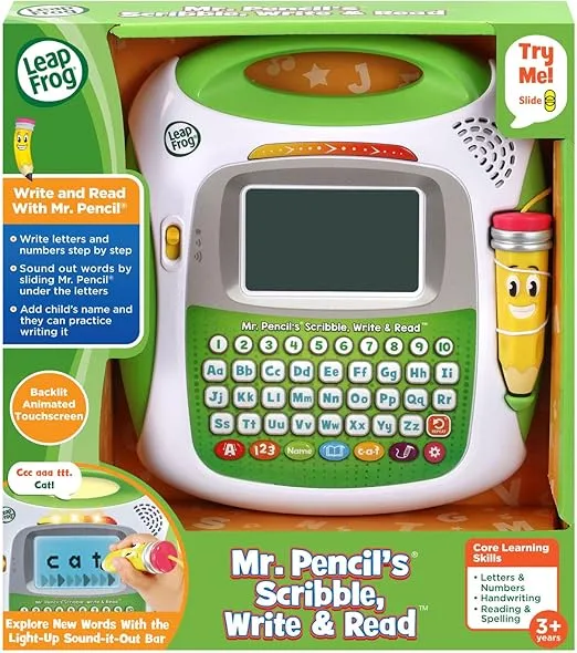 LeapFrog Mr Pencil's Scribble, Write and Read, Green, Medium