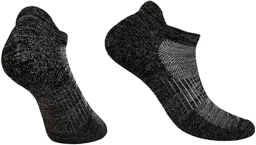 Orthofeet Low Cut Non-Binding Non-Constrictive Circulation Seam Free Black Socks, 3 Pack