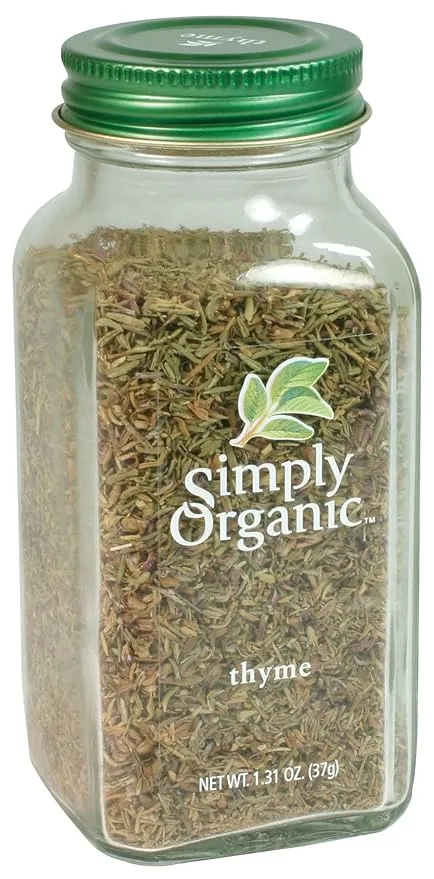 Simply Organic Whole Thyme Leaf, Certified Organic | 0.78 oz | Pack of 12 | Thymus vulgaris L.