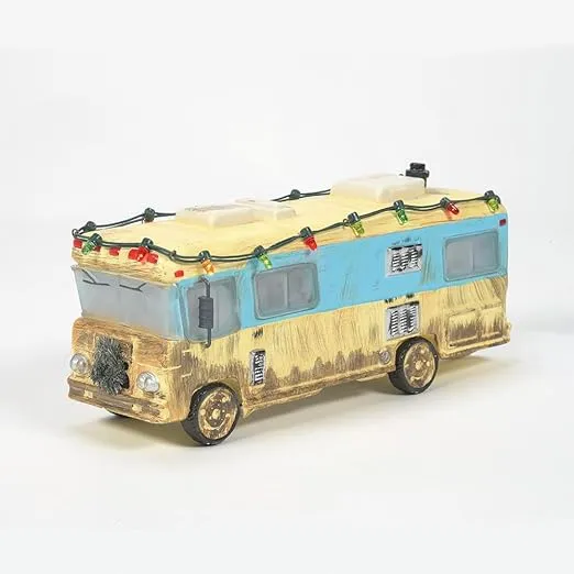 Department 56 Snow Village National Lampoon's Christmas Vacation Cousin Eddie's RV Lit Figurine, 7.87 Inch, Multicolor