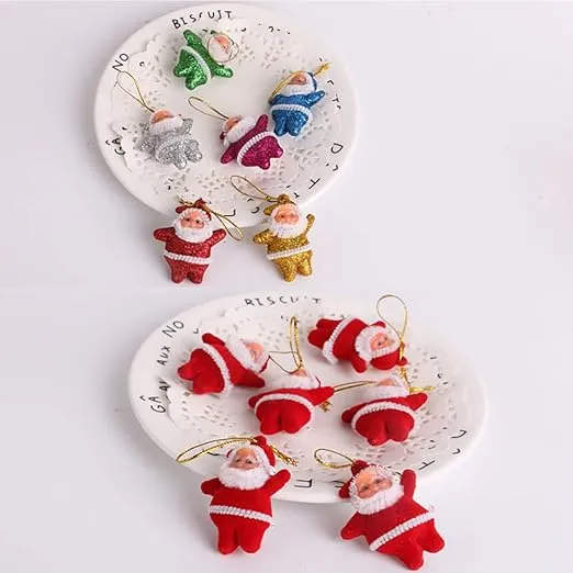 Christmas Ornaments Gift, Cute Mini Santa Claus Style Christmas Tree Party Hanging Decorations for Christmas Home Decoration and Various Occasions (Colorful)