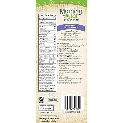 MorningStar Farms, Grillers, 9 oz (Frozen)