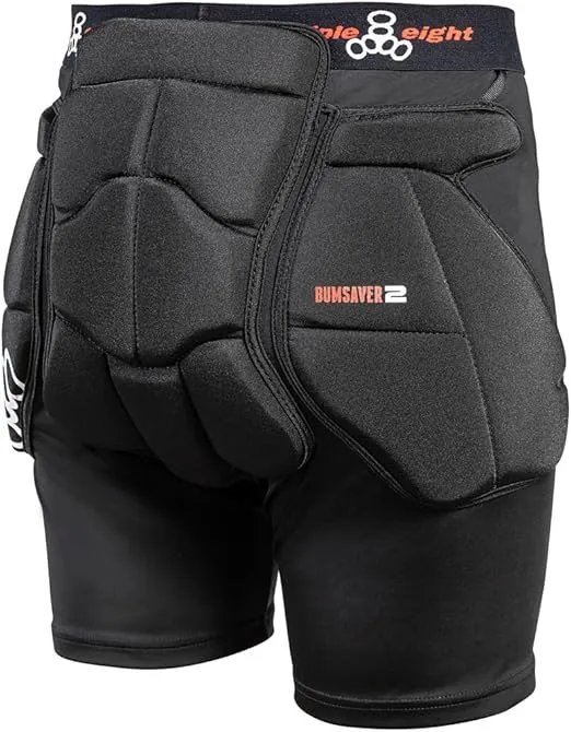 Triple Eight Bumsaver Men's Padded Shorts for Skateboarding, Snowboarding and Skiing