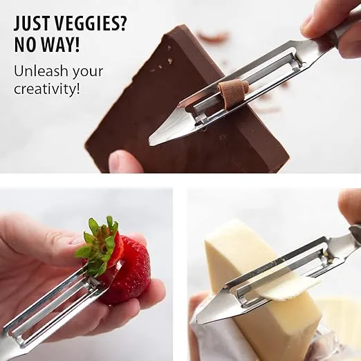 Rada Cutlery Vegetable Peeler, Silver Handle, Pack of 2