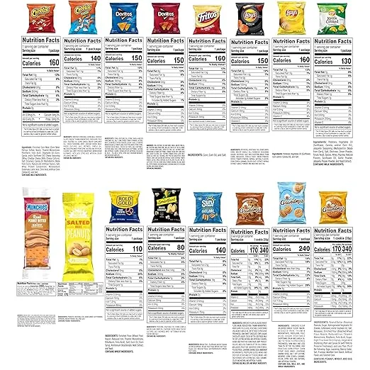 Frito Lay Ultimate Classic Snacks Package, Variety Assortment of Chips, Cookies, Crackers, & Nuts, (Pack of 40) (Packaging May Vary)