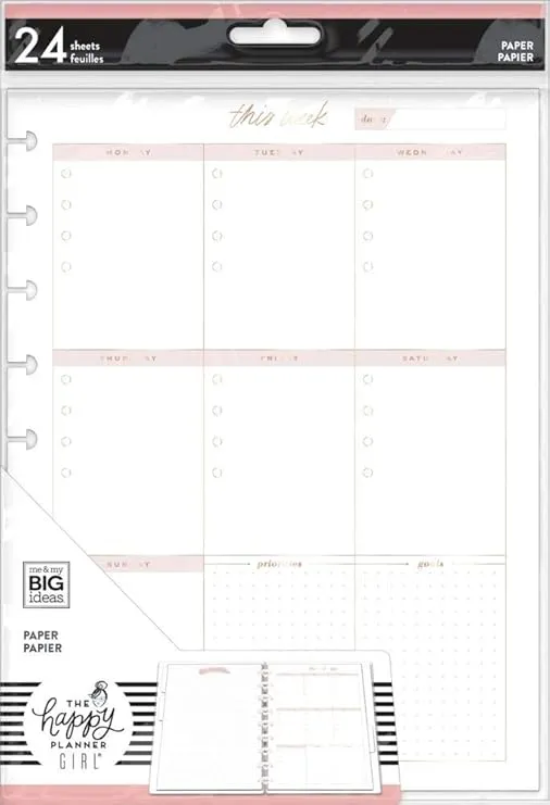 The Happy Planner Planner Fill Paper Minimalist, Multi, One Size