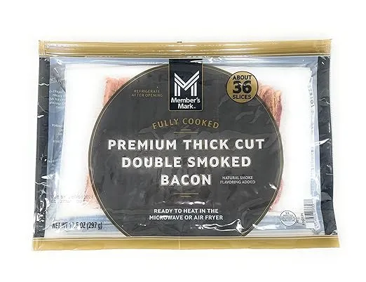 Member's Mark Fully Cooked Premium Thick Cut Double Smoked Bacon 10.5oz - 1 pack