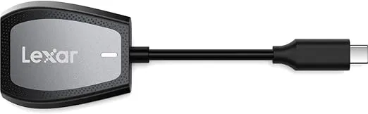 Lexar Professional USB 3.2 Type-C Dual-Slot Reader, Supports SD and microSD UHS-II Cards, Up To 312MB/s Read (LRW470U-RNHNU)