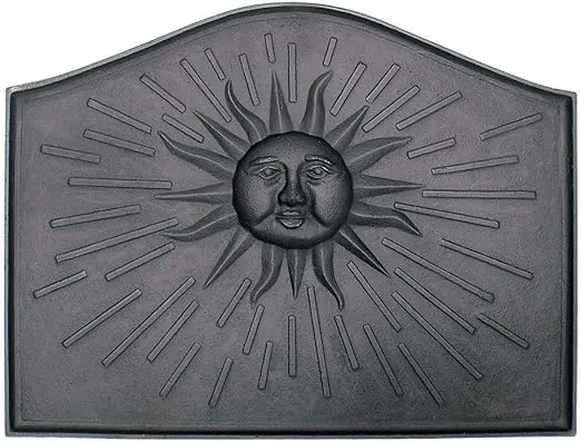 Sun Cast Iron Fireback, Black