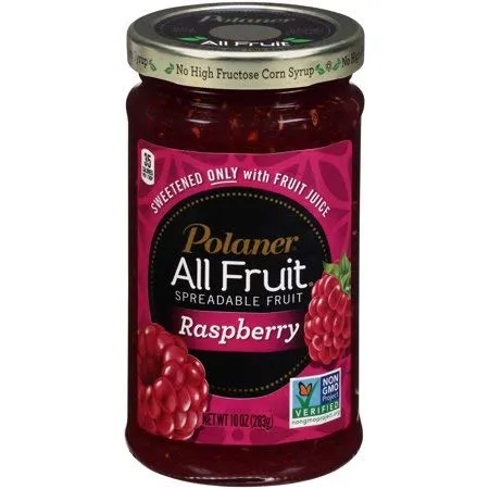 Polaner All Fruit ( Raspberry) Spreadable Fruit 10oz Jar ( Pack of 2 )