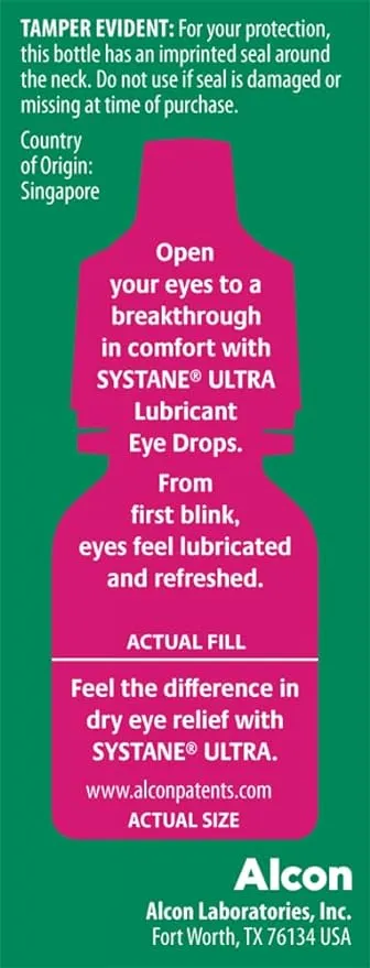 Systane Ultra Lubricant Eye Drops,0.14 Fl Oz (Pack of 1)