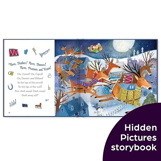 'Twas the Night Before Christmas: Christmas Storybook with Seek-and-Find Puzzles for Kids 4-8, Over 120 Hidden Objects (Highlights Hidden Pictures Storybooks)