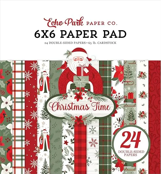 Echo Park Double-Sided Paper Pad 6"X6"-Christmas Time CT330023