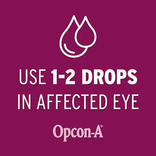 Opcon-A Allergy Eye Drops by Bausch + Lomb, for Itch and Redness Relief, Red and Itchy Eyes Antihistamine Eye Drop, Clinically Proven Treatment, 0.5 Fl Oz (Pack of 3)
