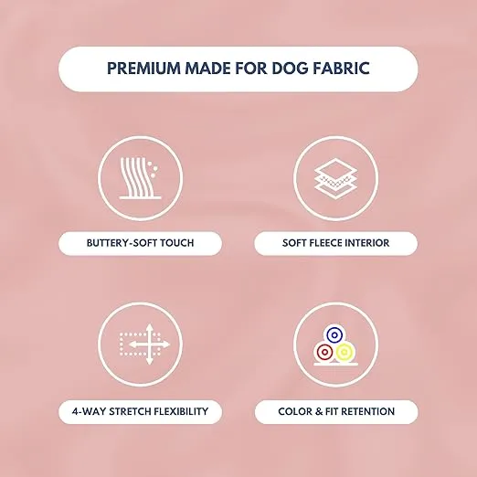 Spark Paws Dog Hoodie - Premium Quality, Buttery Soft, Superior Comfort and Fit, Calming Fleece Interior, Suitable for All Breeds - Dusty Pink - L