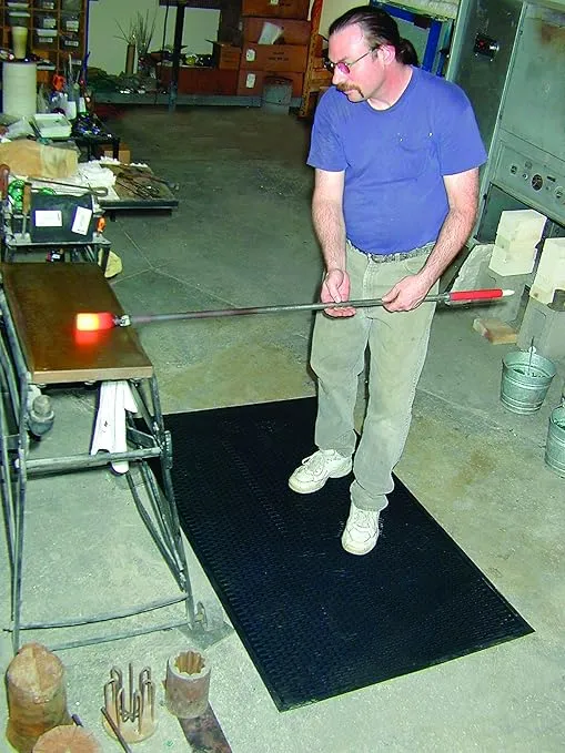 Durable Scraper Entrance Mat, 48" x 72", Black