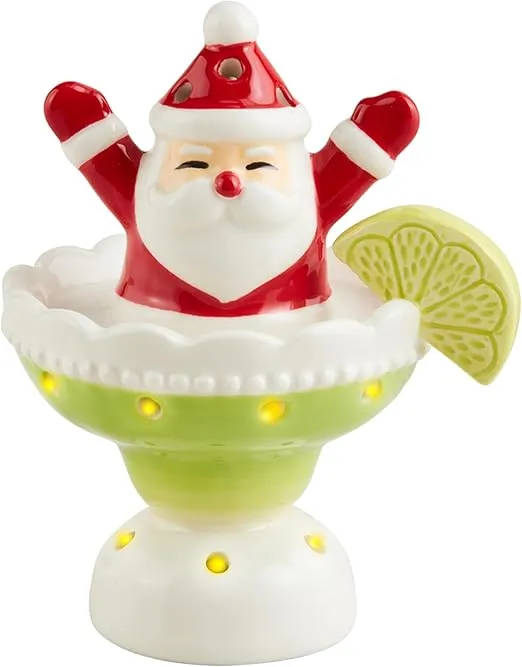 Mud Pie Santa Marg Light Up Table SITTERS, Green