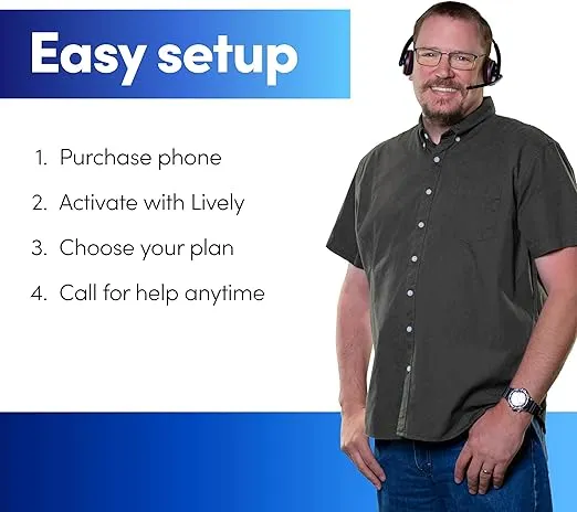 LIVELY Jitterbug Flip2 - Flip Cell Phone for Seniors - Not Compatible with Other Wireless Carriers - Must Be Activated with Lively Phone Plan - Red