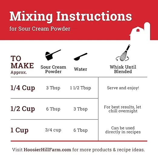 Hoosier Hill Farm Sour Cream Powder, 1LB (Pack of 1)